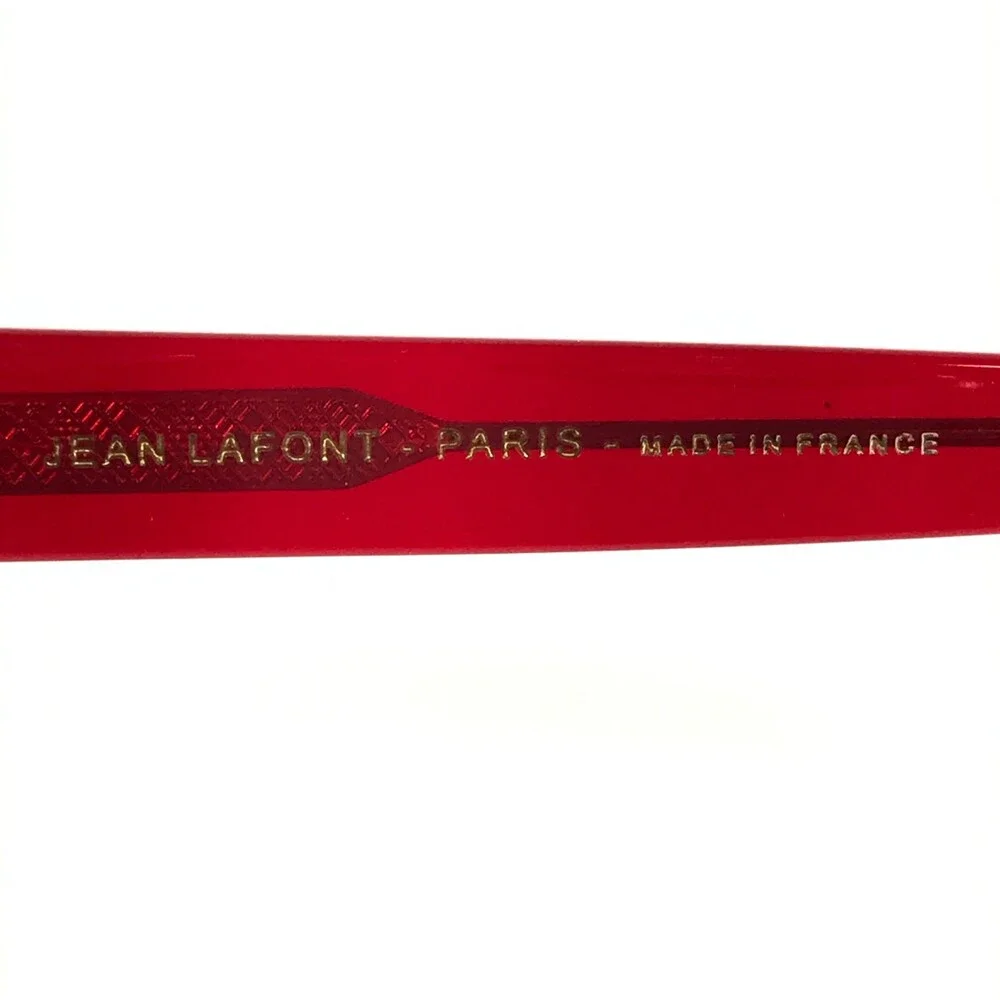 Jean Lafont Eyeglasses Frames INDY 462 Clear Transparent Red Rectangle 51-15-145